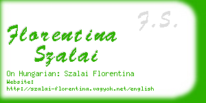 florentina szalai business card